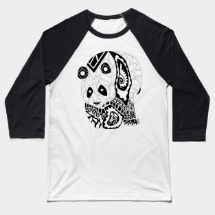 mexican panda bear in ecopop totonac patterns art Baseball T-Shirt